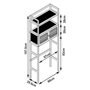 Półka łazienkowa Haugesund 158x60x26 cm bambus [en.casa]