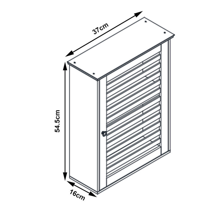 Szkic wymiarowy Szafka łazienkowa Järfälla 55x37x16 cm bambus [en.casa]