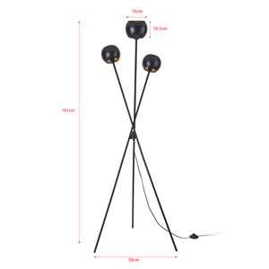 Lampa podłogowa Nykvarn 3-light czarny / złoty [lux.pro]