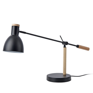 Lampa stołowa Watford czarny / kolory drewna [lux.pro]