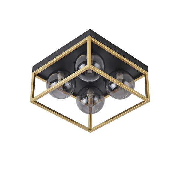 Lampa sufitowa Widnes w kolorze czarnym / złotym [lux.pro]