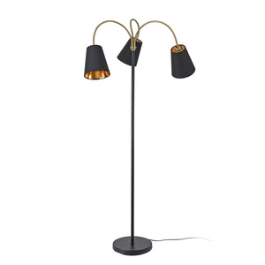 Lampa podłogowa Wycombe 3-light czarny / złoty [lux.pro]