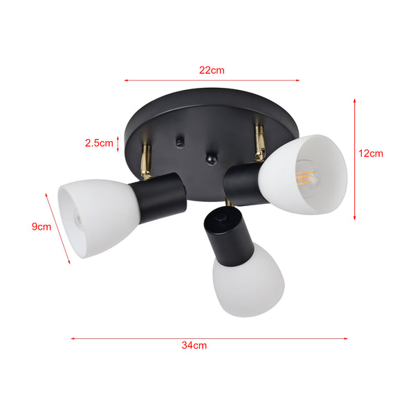 Lampa sufitowa Abbey czarny / biały [lux.pro]