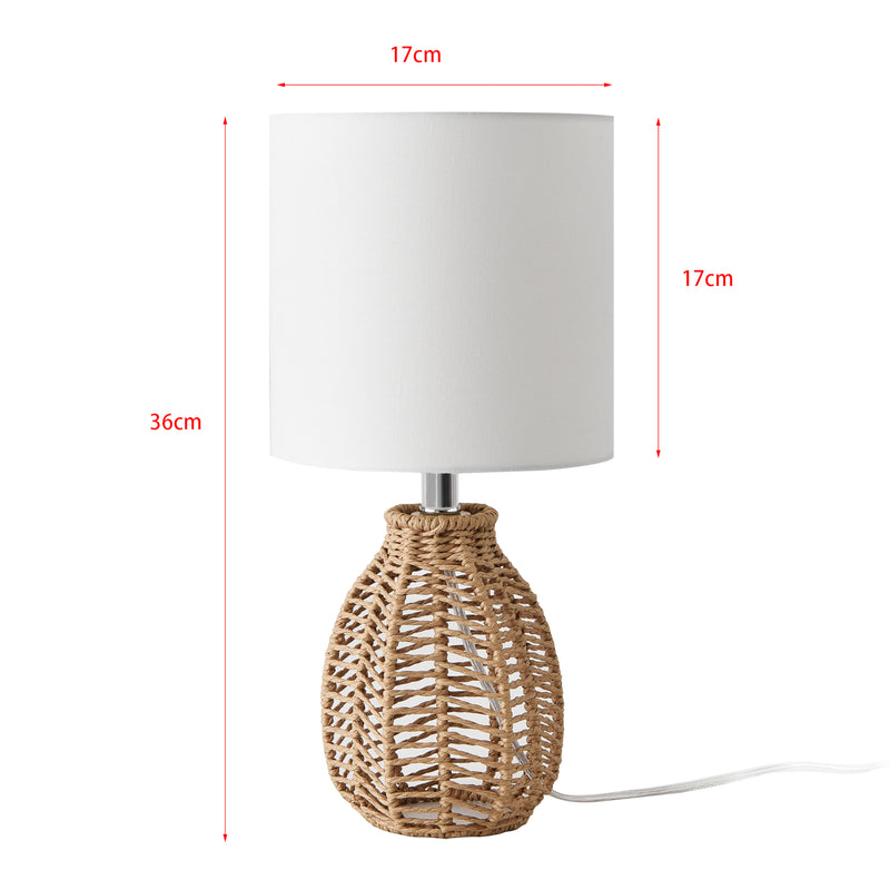 Szkic wymiarowy Lampa stołowa Alfreton biała [lux.pro]