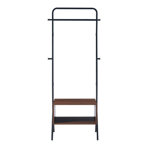 Wieszak na płaszcze Averøy 180x74x42cm czarny/orzech [en.casa]