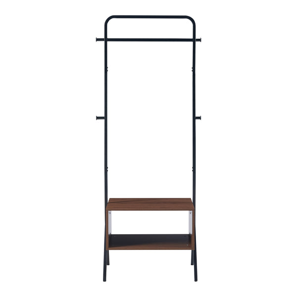 Wieszak na płaszcze Averøy 180x74x42cm czarny/orzech [en.casa]