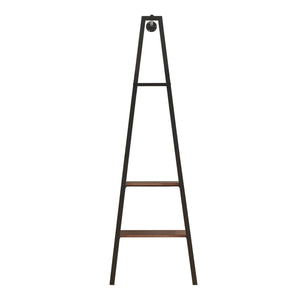 Wieszak ścienny Bjørnafjorden stal czarny / wygląd orzecha [en.casa]