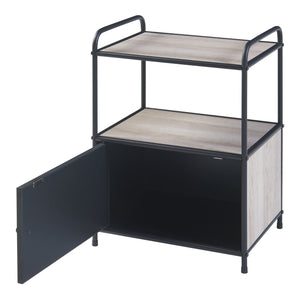 Stolik boczny Gulen czarny/dębowy [en.casa]