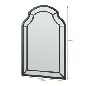 Lustro ścienne Puolanka 90x60 cm czarne [en.casa]