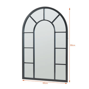 Lustro ścienne Enonkoski 90x60 cm czarne [en.casa]