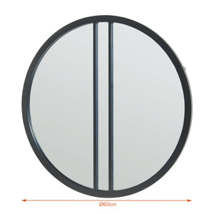 Lustro ścienne Suomussalmi Ø60 cm czarne [en.casa]