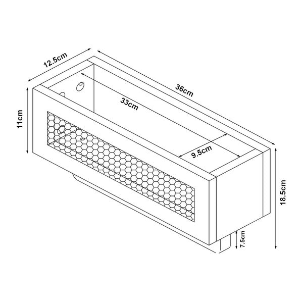 Tervola półka ścienna 36x13x19 cm bambus rattan [en.casa]