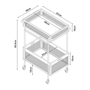 Tervola wózek do serwowania 81x61x39 cm rattan [en.casa]