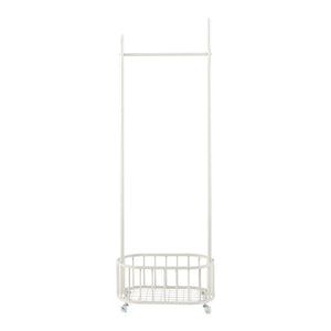 Stojak na ubrania na kółkach Risør stalowy biały [en.casa]