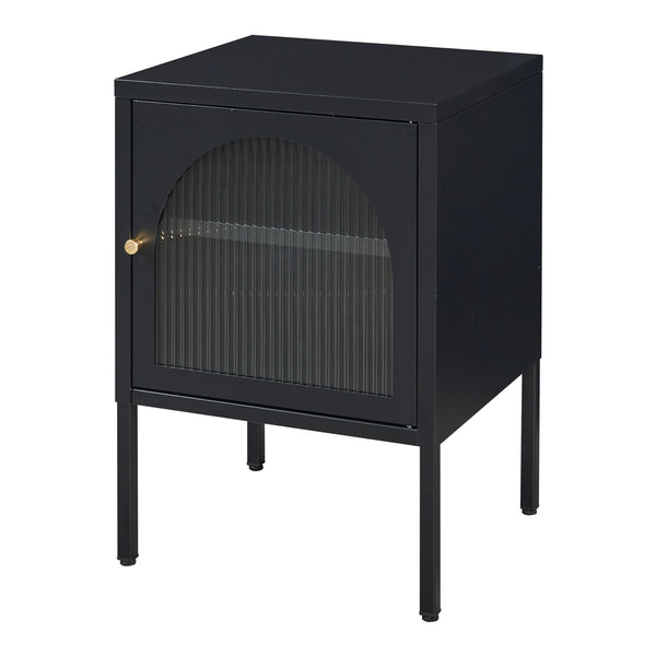 Szafka nocna Karlskrona 60x42,5x40 cm czarna, matowa [en.casa]