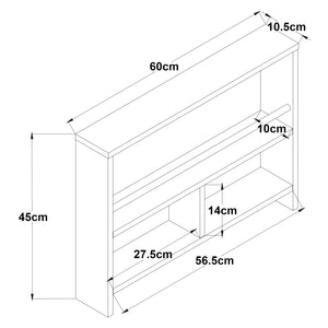 Półka ścienna Piteå 60x10,5x45cm biała [en.casa]