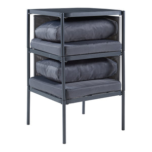 Accettura zestaw mebli ogrodowych 3-częściowy aluminium szary [casa.pro]