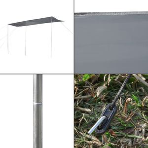 Daszek do przyczepy kempingowej Beuningen 400x240x235 cm szary [pro.tec]