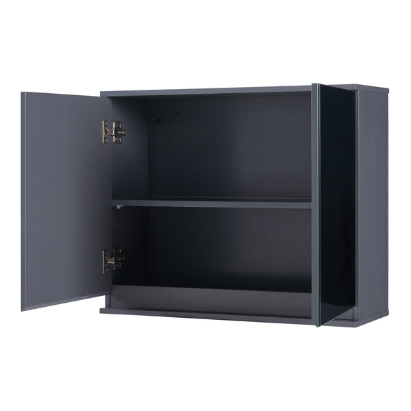 Szafka z lustrem Overath 60x20x50 cm szara [en.casa]