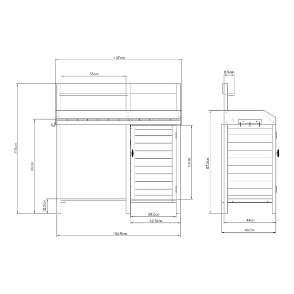 Stolik na rośliny z drewna jodłowego Alessano [casa.pro]