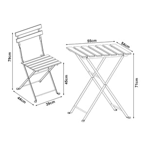 Zestaw bistro Bovino 3-częściowy drewno akacjowe [casa.pro]