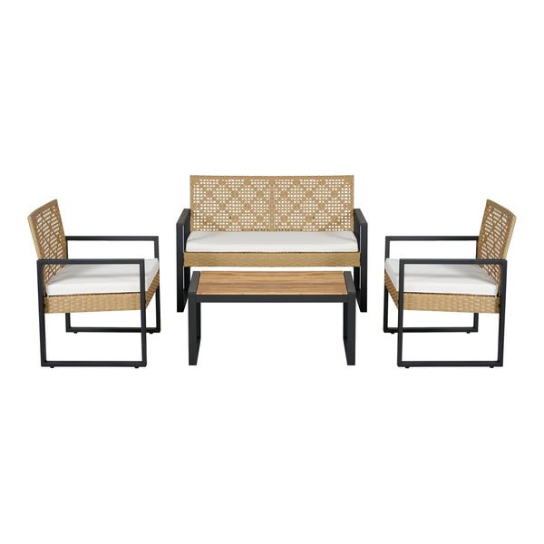 Zestaw mebli ogrodowych Calciano 4-częściowy [casa.pro]