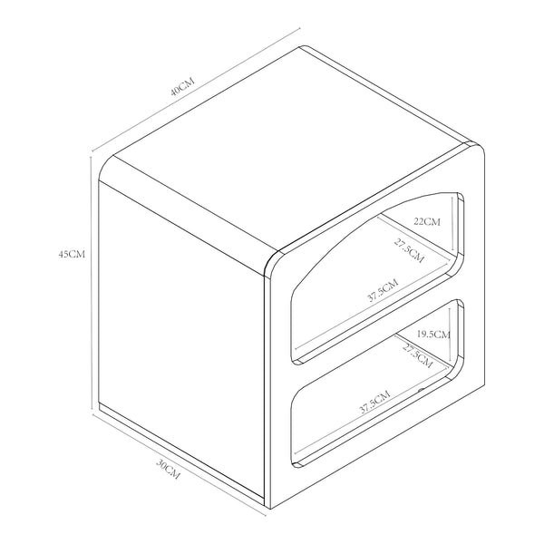 Stolik boczny Vågå 45x40x30 cm biały [en.casa]