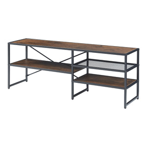 Stolik TV Västiarharg 120x30x46 cm czarny/orzechowy [en.casa]