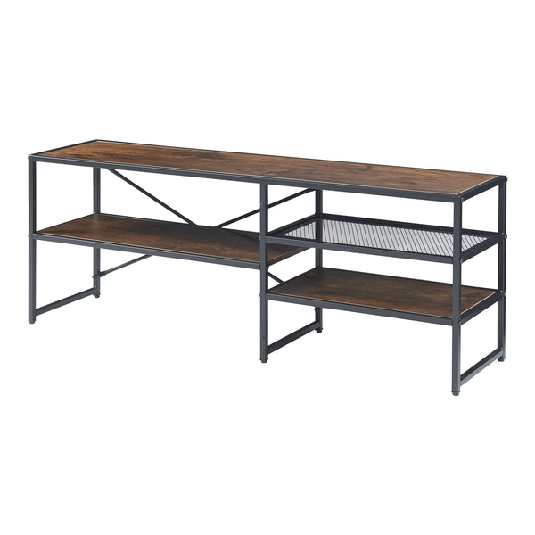 Stolik TV Västiarharg 120x30x46 cm czarny/orzechowy [en.casa]