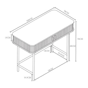Konsola Tvedestrand 100x50x76 cm kolory drewna/czarny [en.casa]