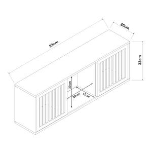Ypäjä półka ścienna 93x20x33 cm bambus [en.casa]
