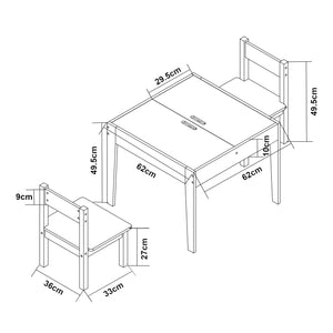 Dziecięca grupa wypoczynkowa Smedjebacken ze stolikiem [en.casa]