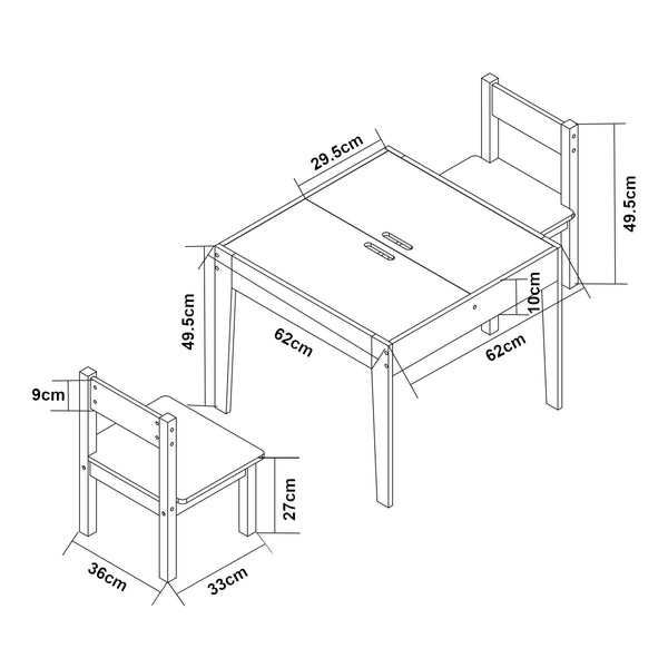 Dziecięca grupa wypoczynkowa Smedjebacken ze stolikiem [en.casa]
