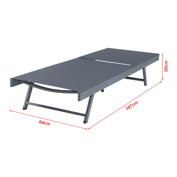 2-częściowy aluminiowy zestaw leżaków Baragiano [casa.pro]