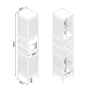 Boksereys jednostka wysoka 180x35x35 cm bambus [en.casa]