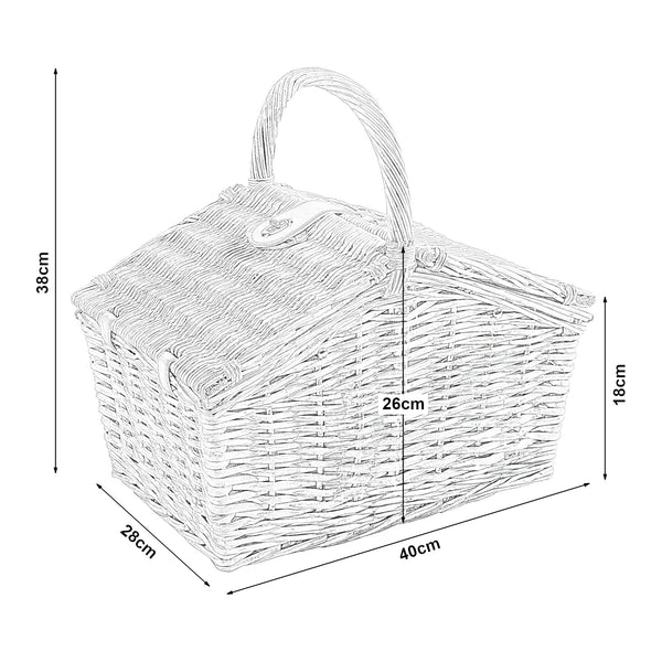 Kosz piknikowy Bucchianico dla 2 osób w komplecie [casa.pro]