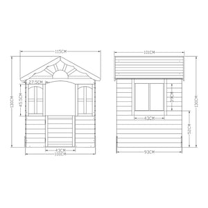 Domek do zabawy dla dzieci Lulä 130x115x101 cm drewno [casa.pro]