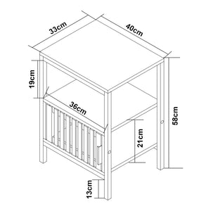 Stolik nocny Luniehti 58x40x33 cm czarny/natura [en.casa]
