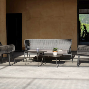 Zestaw stolik 2-częściowy Aymavilles stal antracyt [casa.pro]