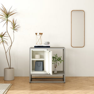 Kredens Burlöv stal 70x72x35 cm szary/biały [en.casa]