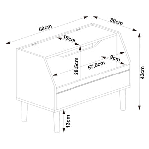 Pudełko na zabawki Aavanrar 60x30x43 cm Biały [en.casa]