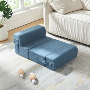 Schody dla zwierząt Joelerhatra 4-częściowe 45x50x45 cm Cord Blue [en.casa]