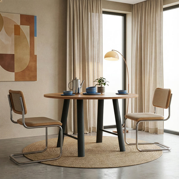 Stelaż stołu zestaw 2 szt. Hullem stal 72x70x10 cm czarny [en.casa]