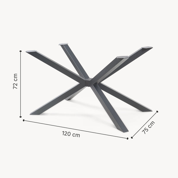 Stelaż stołu Bemeenel 120x75x72 cm stal czarna [en.casa]