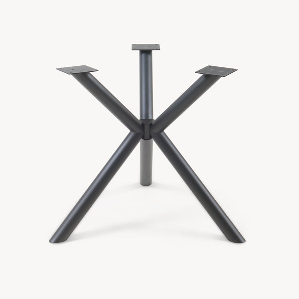 Viserinna stalowa rama stołu 94,5x94,5x73 cm czarna [en.casa]