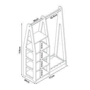 Szafa dziecięca Vestnes 114x77x30 cm Cotton Candy/White [en.casa]