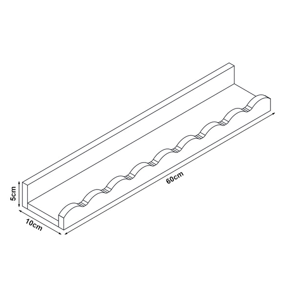 Półka ścienna dla dzieci zestaw 2 Vestnes 60x10x5 cm Cotton Candy [en.casa]