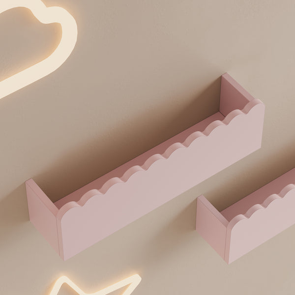 Półka ścienna dla dzieci zestaw 2 Vestnes 40x10x10 cm Cotton Candy [en.casa]