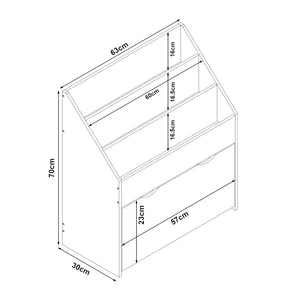 Półka dziecięca Aarnskona 70x63x30 cm motyw Aqua Dream [en.casa]