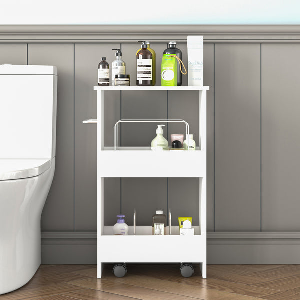 Wózek Katra 67x40x20 cm Biały [en.casa]